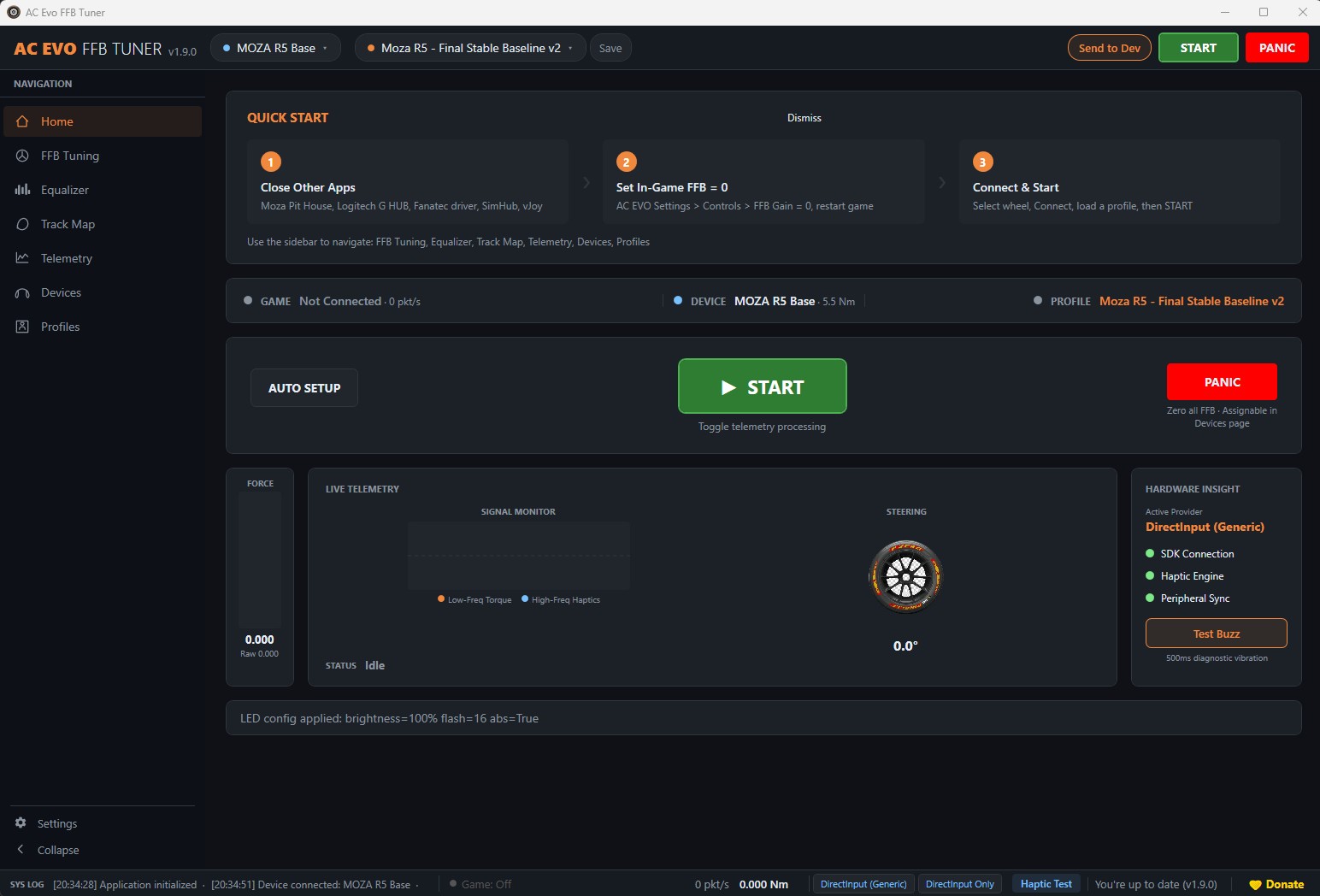 Home Dashboard